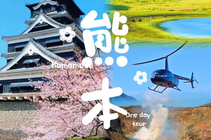 Kumamoto Castle, Aso Farm Land, Kusasenri, & Aso Crater Day Tour