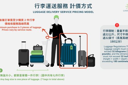 Gepäckservice in Tokio von LuggAgent (zum/vom Flughafen Narita/Flughafen Haneda/Stadtzentrum von Tokio)