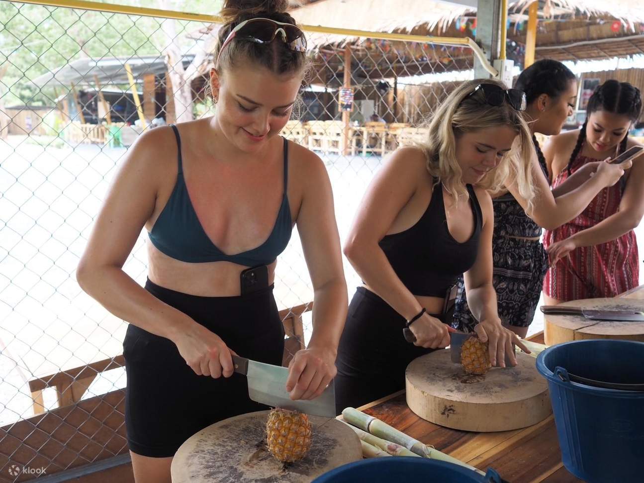Prepare fruits for the elephants